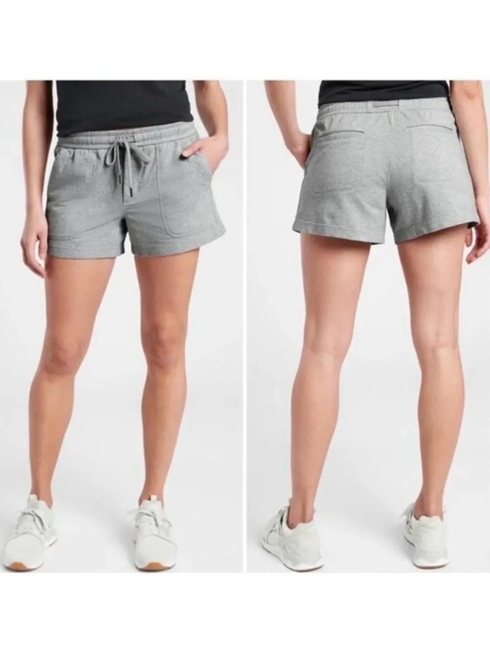 athleta farallon short heather grey